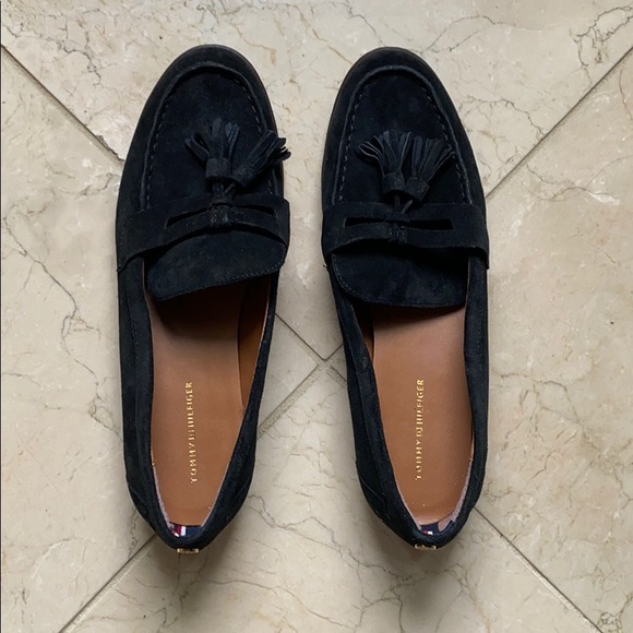tommy hilfiger suede loafers